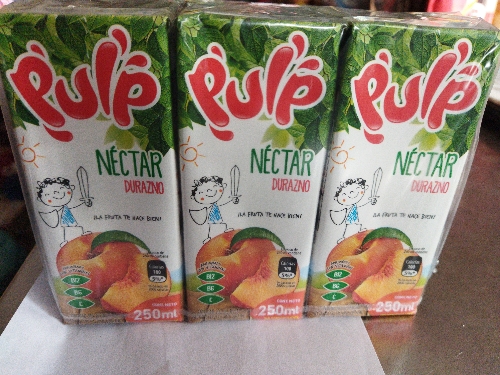 Jugó pulp caja durazno por 6 un 250Mll
