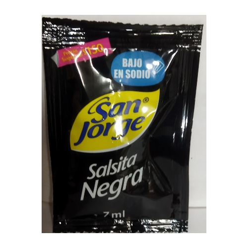 Salsa negra sobre pequeño