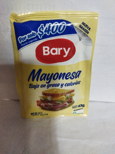 Salsa mayonesa 43 gr bary