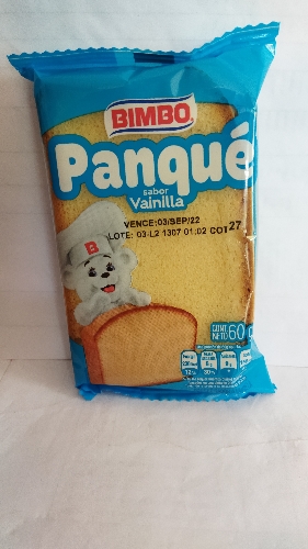 Panqué Bimbo sabor vainilla 60 gr