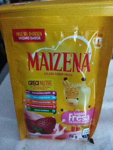 Colada Maizena fresa sob 28 gr