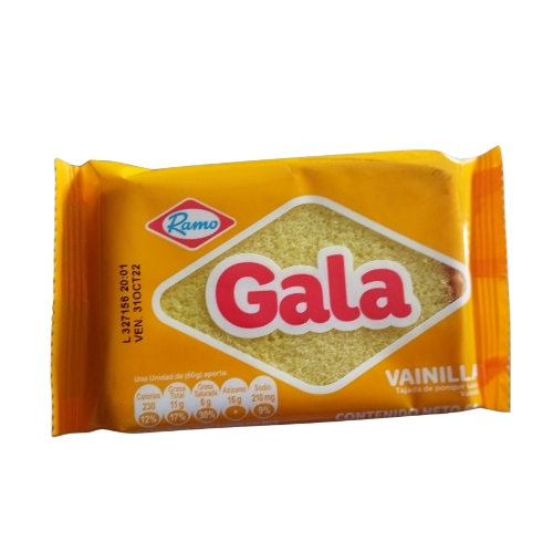 Ponqué gala vainilla uni 60 gr