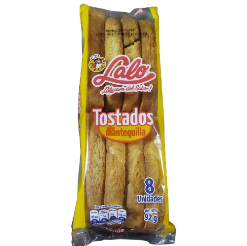 Tostada de mantequilla Lalo 8 unid  92 gr
