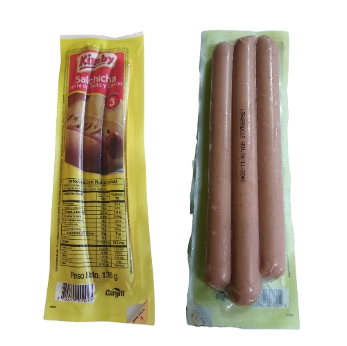 Salchicha tipo perro Kimby x 3 unidades