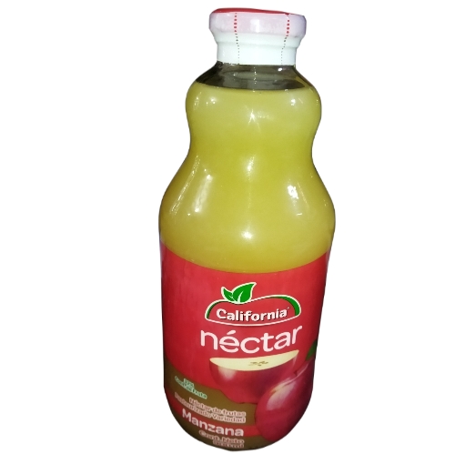 Jugó California manzana litro vidrio