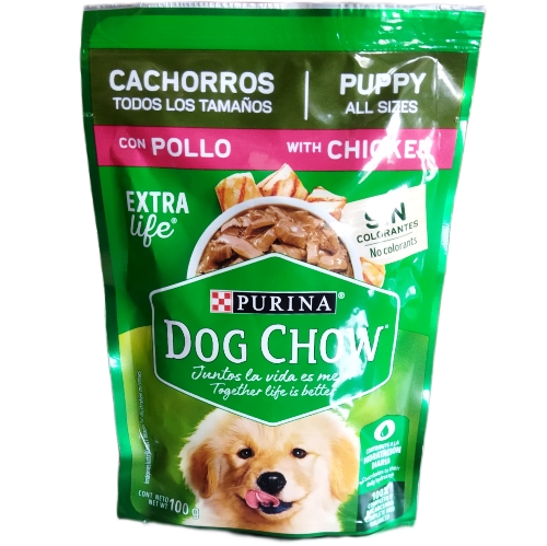 Dog chow humedo cachorros 100g