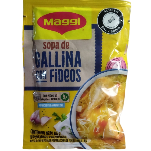 Sopa de gallina con fideos 65g maggi