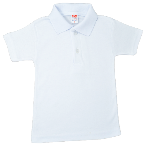 Playera escolar juvenil. tela inter blanco