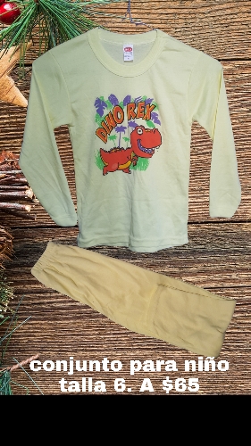Niño conjunto talla 6. Color pastel estampado