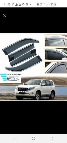 Viseras con bordes niquelados Toyota Prado 2010 al 2020
