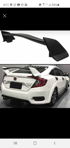 Spoiler trasero Racing de Civic 2016 al 2019