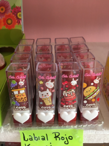 Labial Rojo Kawaii