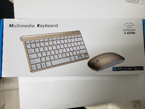Teclado + mouse keyborad dorado