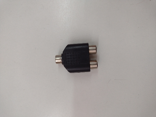 Adaptador 2 RCA hembra a 1 RCA hembra