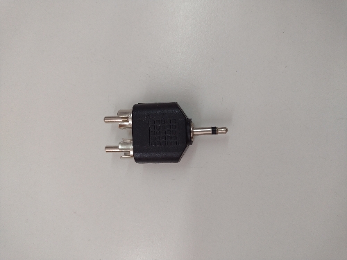 Adaptador 2 RCA macho a 3,5 plug mono