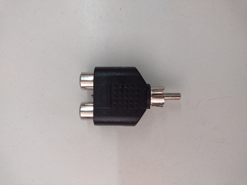 Adaptador 2 RCA hembra -1 RCA macho