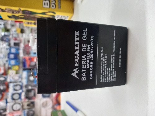 Bateria de gel Megalite 6v 4Ah