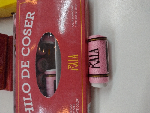 Hilo coser rosa Raia
