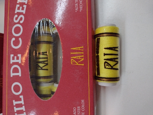 Hilo coser amarillo Raia