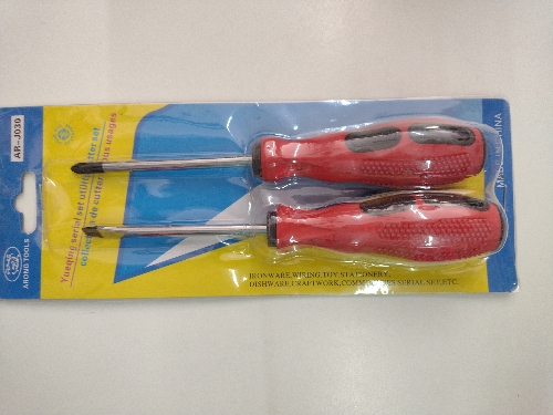 Destornilladores mango rojo x2