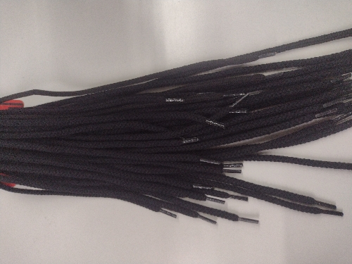 Cordones redondos negros 60cm