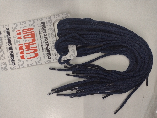 Cordones redondos azul 75cm