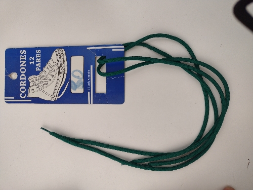Cordones redondos verde 90cm