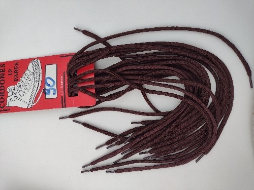 Cordones redondos marron 90cm