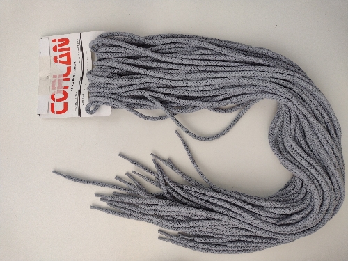 Cordones redondos gris 115cm