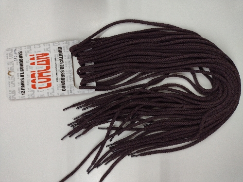 Cordones redondos marron 115cm