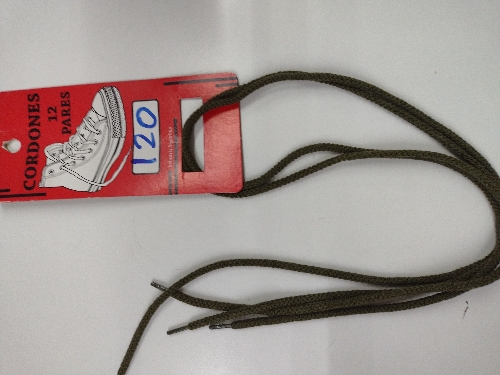 Cordones redondos verde 120cm
