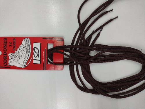 Cordones redondos marron 150cm