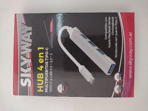 HUB 4 en 1 Tipo C a 4 puertos USB Sky way