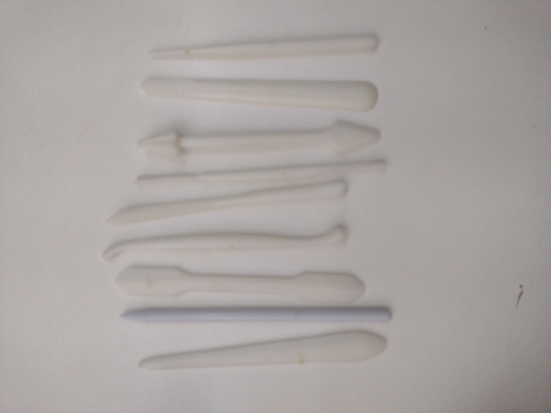 Estecas plastico doble blanca