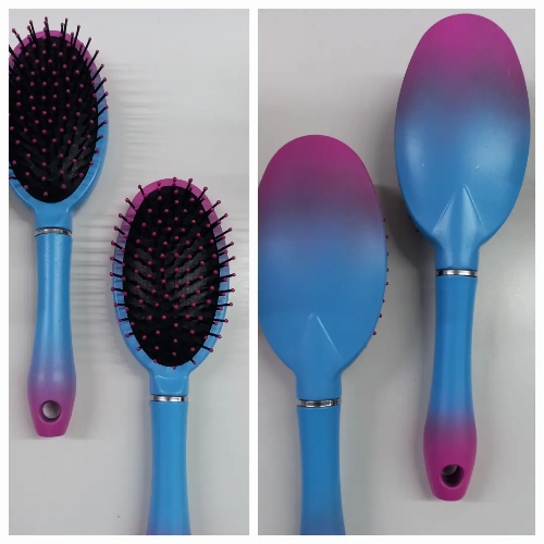 Cepillo de pelo bicolor rosa/celeste 9551