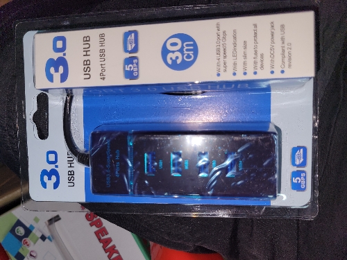 EXTENSOR DE 4 PUERTOS USB AZUL