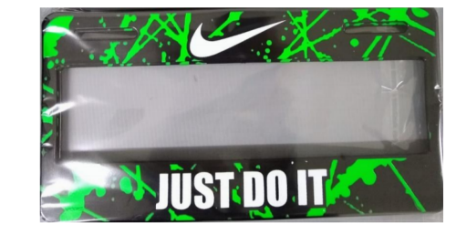 Portaplacas JUST DO IT  verde