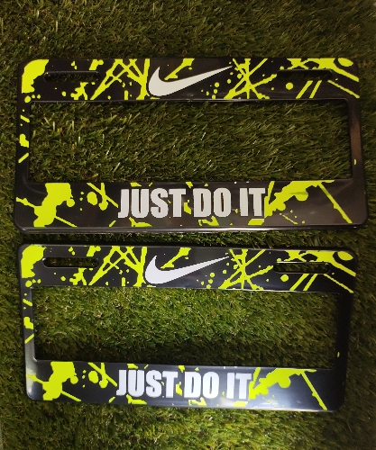 Portaplacas JUST DO IT verde