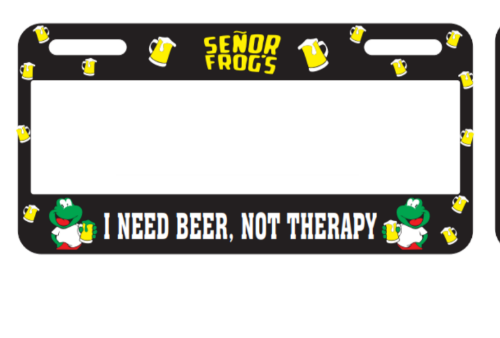 Portaplacas señor frogs 3