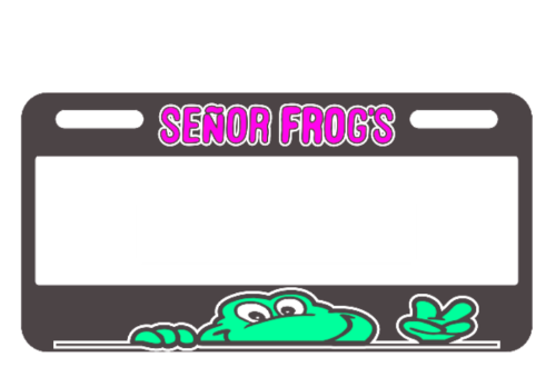Portaplacas señor frogs 4