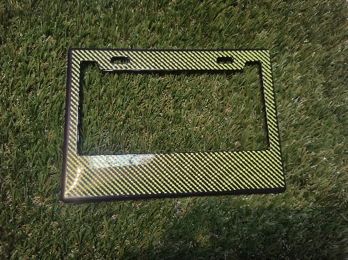 Portaplacas moto fibra verde limón