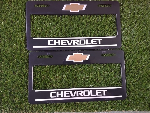 Portaplacas chevrolet negro
