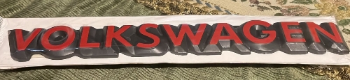 Letra roja Wolkswagen