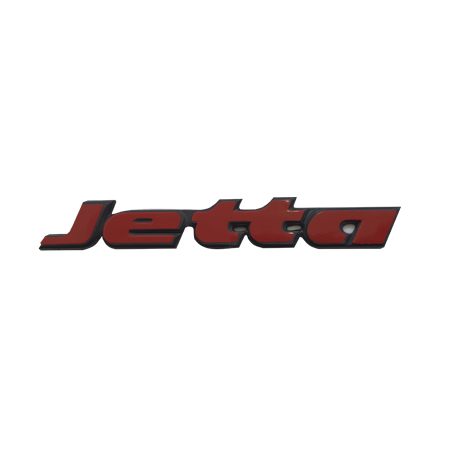 Emblema Jetta letras rojas