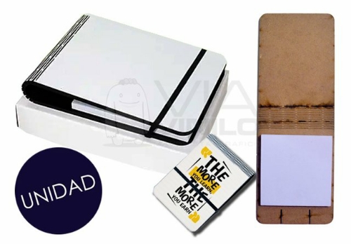 Anotador + 50 hojas blancas
Dimensiones:  27 cm alto x 9.7 cm de ancho (abierta)