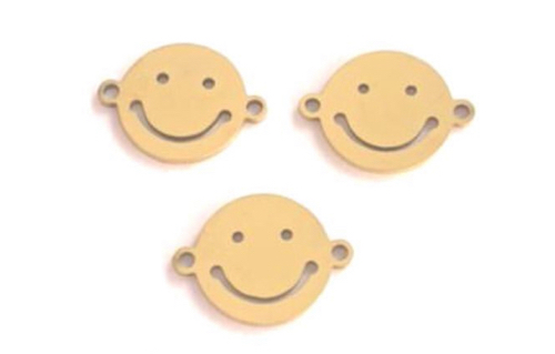 #18…Un Conector carita feliz con baño de oro