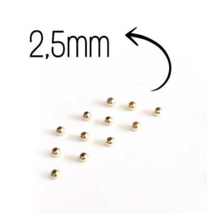 #22…Separador 2.5 mm con baño de oro venta por gramo