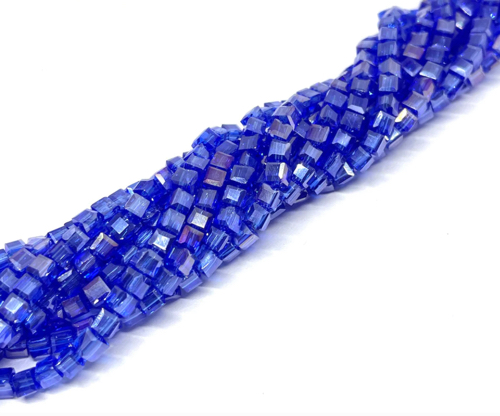 #32…Cristal Cuadrado de 3x3mm - Azul tornasol