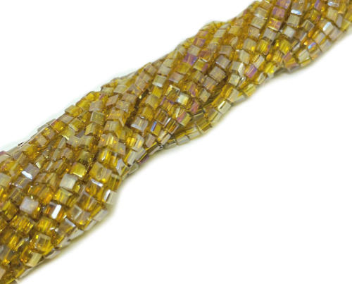 #43…Cristal Cuadrado de 3x3mm - Champagne