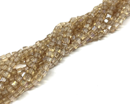 #44…Cristal Cuadrado de 3x3mm - Beige brillante
